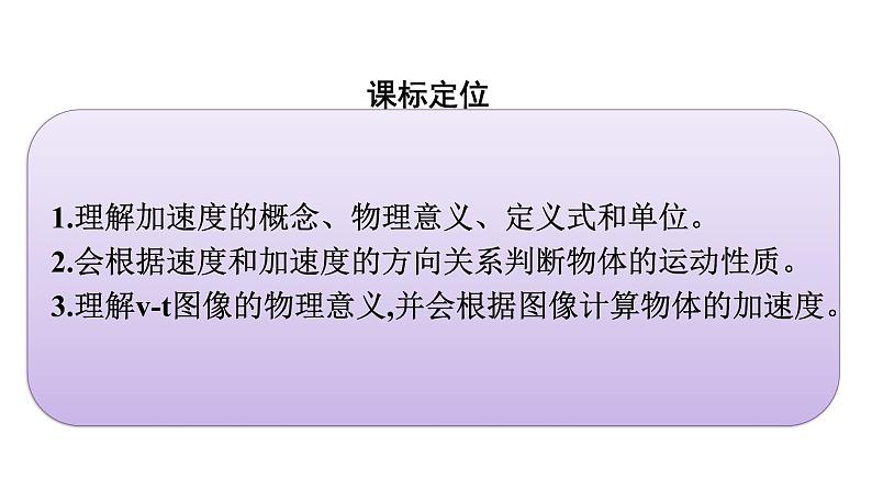 2021-2022学年高中物理新人教版必修第一册 第一章　4.速度变化快慢的描述——加速度 课件（51张）第3页