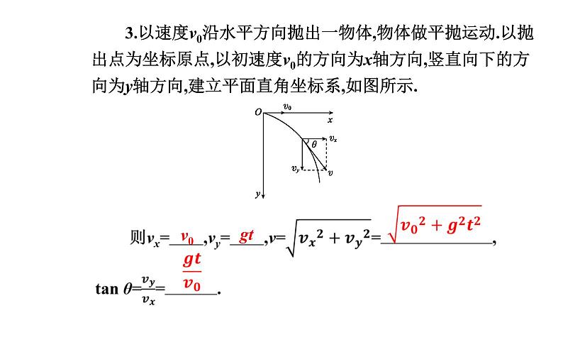 2020-2021学年高中物理新人教版 必修第二册 5.4 抛体运动的规律 课件（36张）第4页