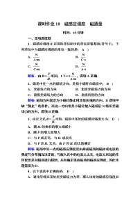 2021学年2 磁感应强度 磁通量综合训练题