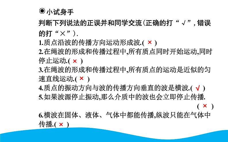 2021-2022学年高中物理新人教版选择性必修第一册 3.1 波的形成 课件（45张）08