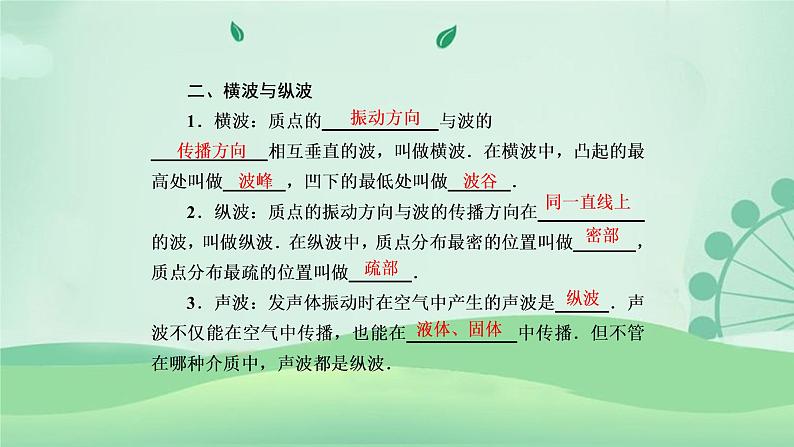 2021年高中物理新人教版选择性必修第一册 3.1 波的形成 课件（55张）第7页