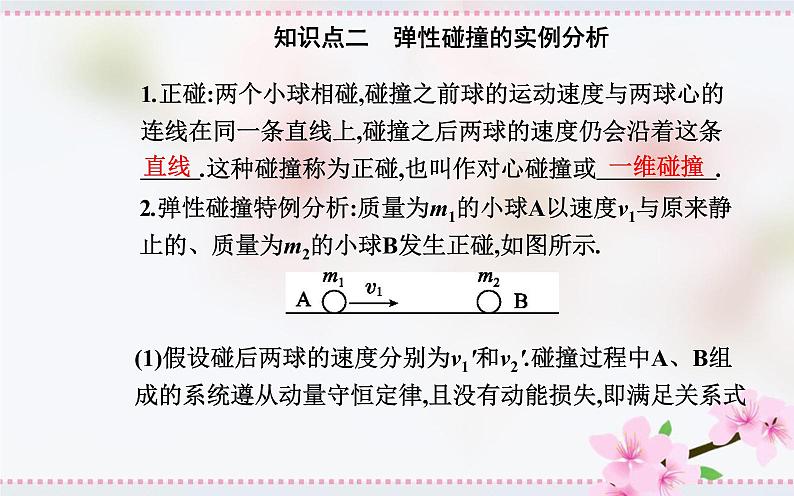 2021-2022学年高中物理新人教版选择性必修第一册 1.5 弹性碰撞和非弹性碰撞 课件（27张）第5页