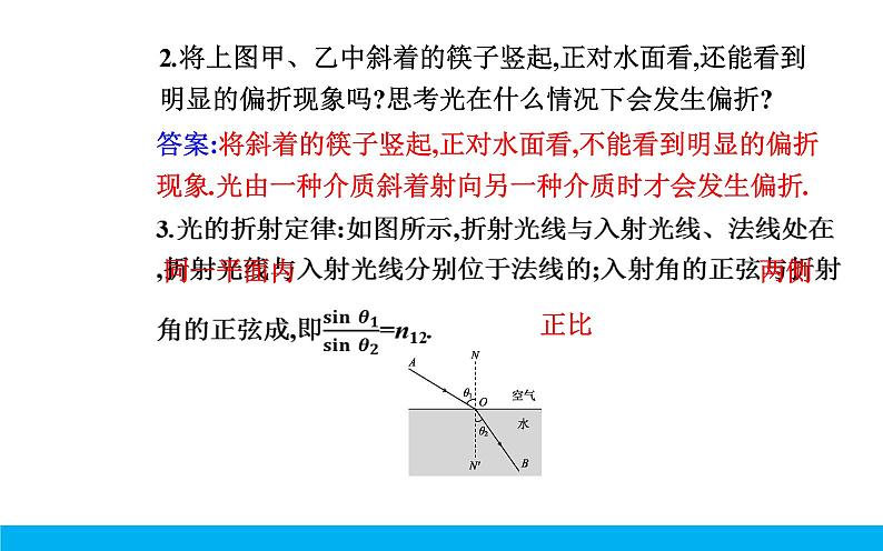 2021-2022学年高中物理新人教版选择性必修第一册 4.1 光的折射 课件（52张）第4页