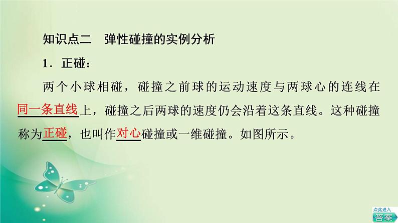 2021年高中物理新人教版选择性必修第一册 第1章 5．弹性碰撞和非弹性碰撞 课件（66张）第7页