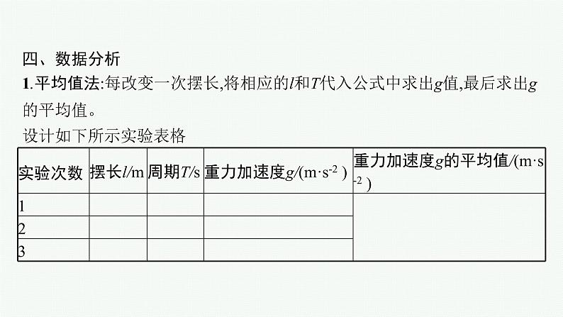 2021年高中物理新人教版选择性必修第一册 第二章 5　实验用单摆测量重力加速度 课件（28张）07