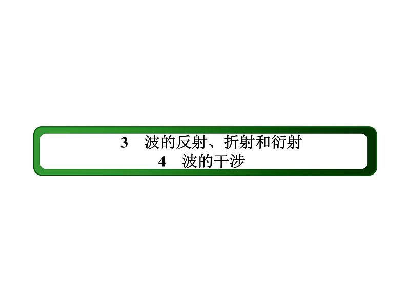 2020-2021学年高中物理新人教版选择性必修第一册 3-3、3-4 波的反射、折射和衍射　波的干涉 课件（62张）第2页