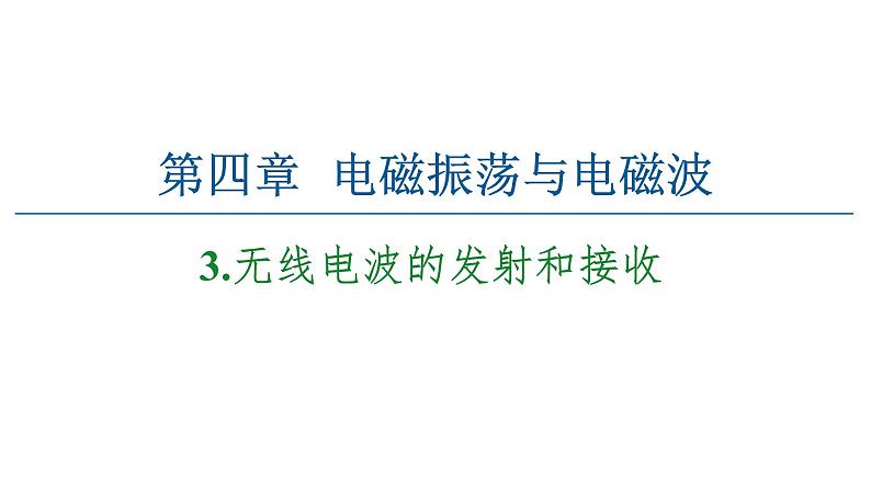 2020-2021学年高中物理新人教版选择性必修第二册 4.3 无线电波的发射和接收 教学课件（35张）01