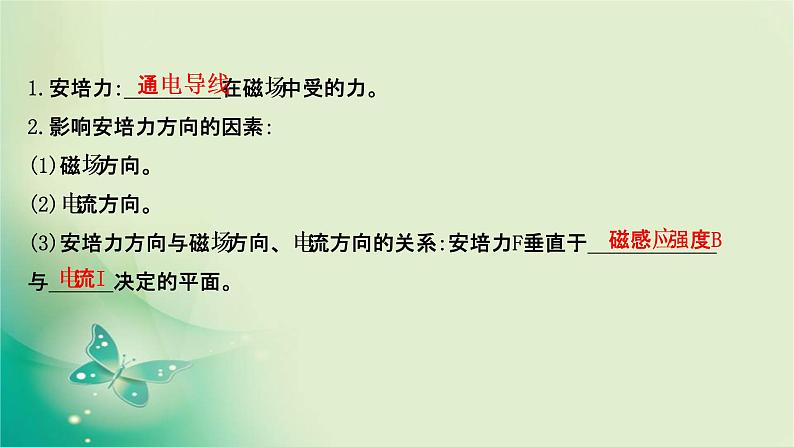 2020-2021学年高中物理新人教版选择性必修第二册 1.1 磁场对通电导线的作用力 课件（55张）04