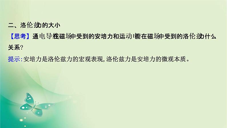 2020-2021学年高中物理新人教版选择性必修第二册 1.2 磁场对运动电荷的作用力 课件（64张）06