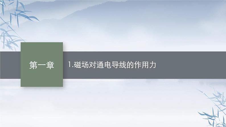 2021-2022学年高中物理新人教版选择性必修第二册 第一章　1.磁场对通电导线的作用力 课件（49张）01