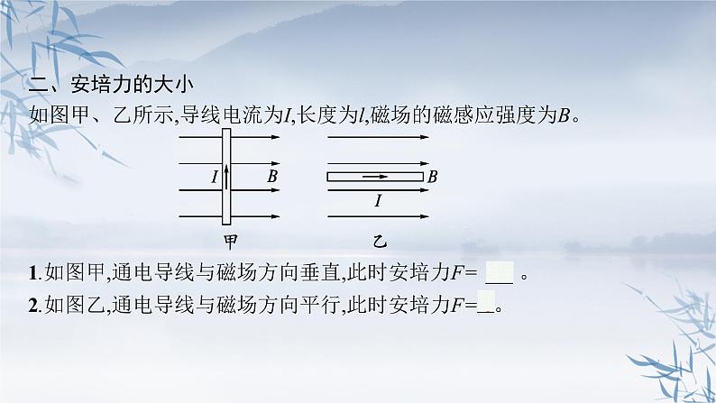 2021-2022学年高中物理新人教版选择性必修第二册 第一章　1.磁场对通电导线的作用力 课件（49张）07