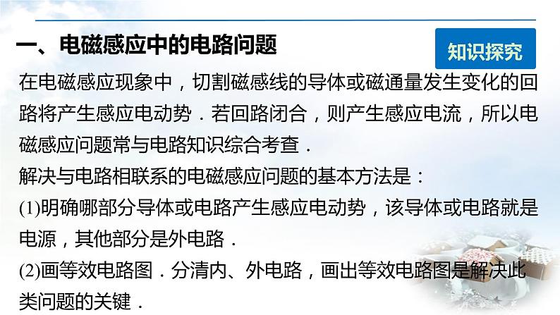 教科版选修3-2高中物理 第1章 法拉第电磁感应定律、楞次定律的综合应用课件第4页