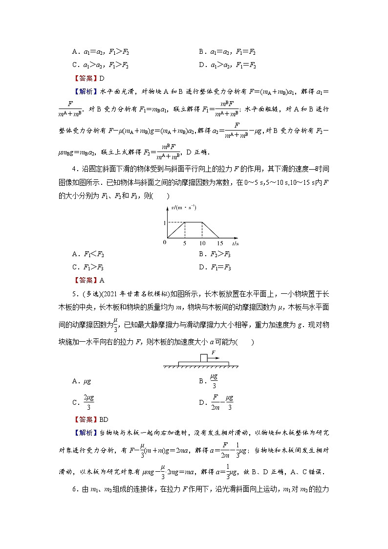 2022版高考物理一轮复习训练：第3章 第2讲 牛顿第二定律　两类动力学问题第2页