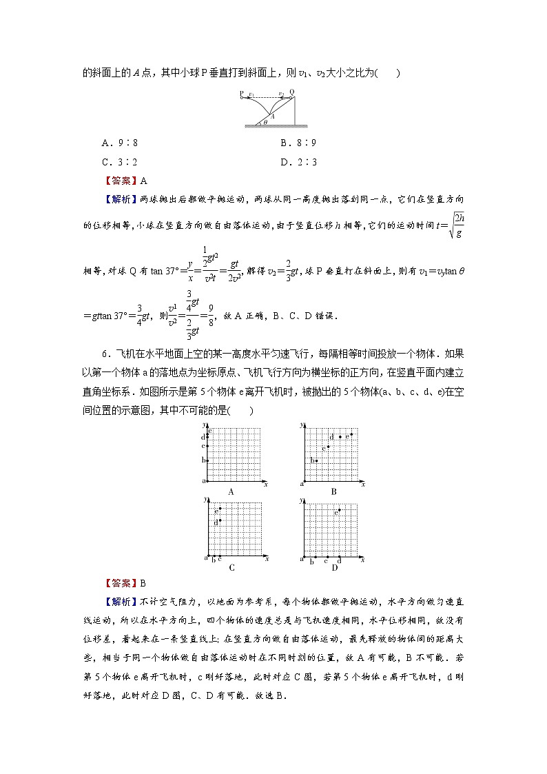 2022版高考物理一轮复习训练：第4章 第2讲 抛体运动03