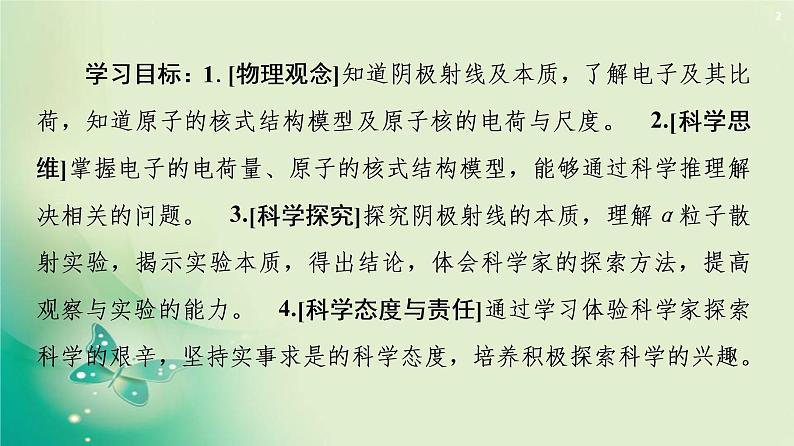 2020-2021学年高中物理新人教版 选择性必修第三册 第4章 3.原子的核式结构模型 课件（73张）第2页