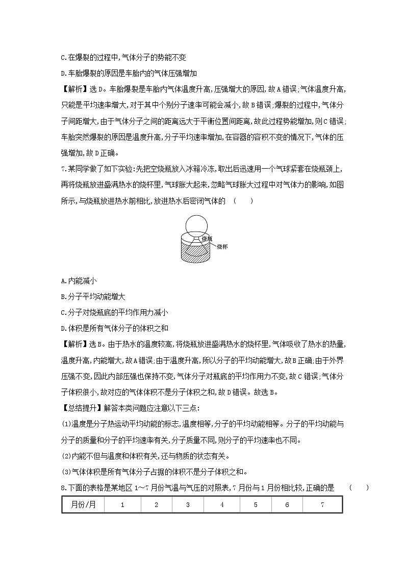 2020-2021学年高中物理新人教版 选择性必修第三册 第一章 分子动理论 章末综合练习（解析版）第3页