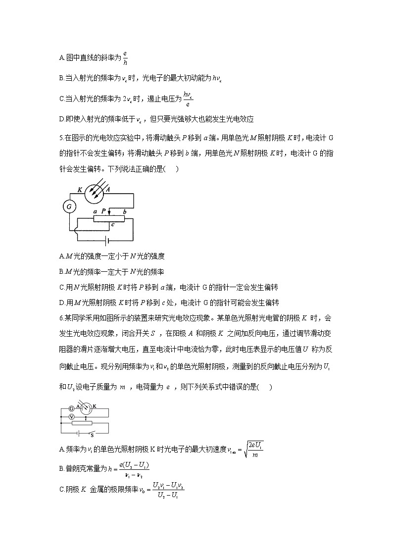 2020-2021学年高中物理新人教版 选择性必修第三册 4.2光电效应 同步课时作业（含解析） 练习02