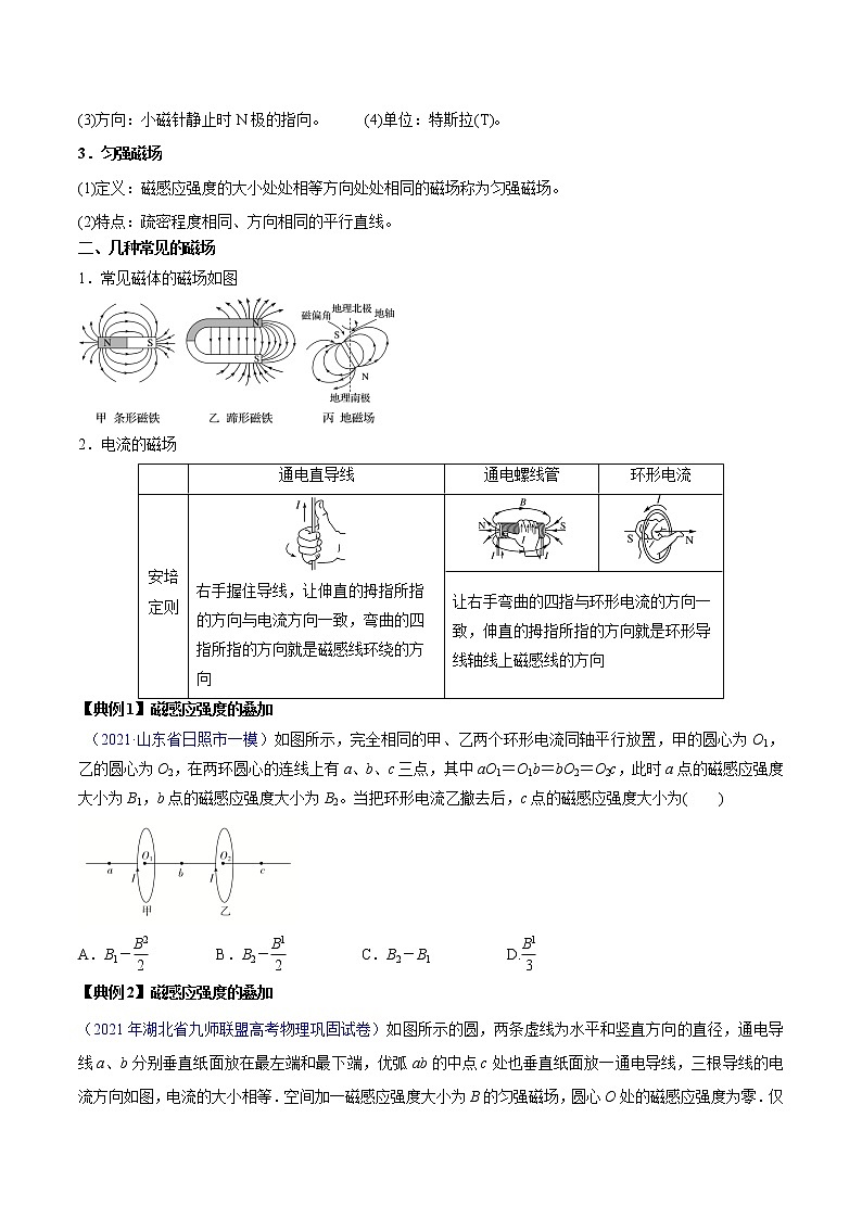 专题10.1 磁场及其对电流的作用—【讲】原卷版第2页