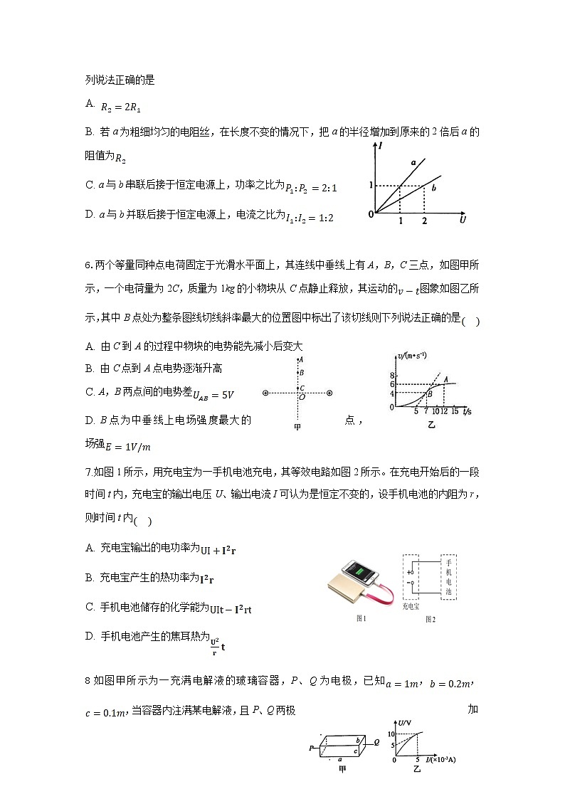 2021-2022学年吉林省辉南县第六中学高二上学期10月周测物理试题 Word版第2页