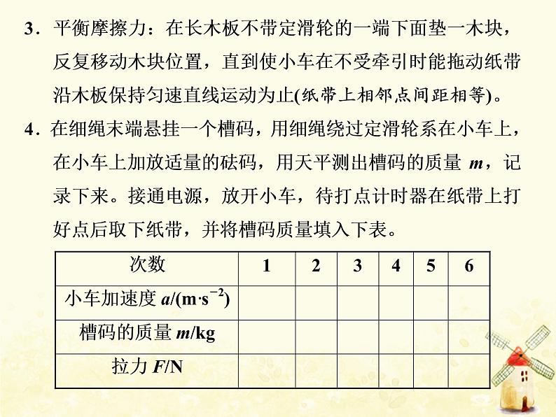 高考物理一轮复习第三章牛顿运动定律第7课时探究加速度与物体受力物体质量的关系课件新人教版第4页