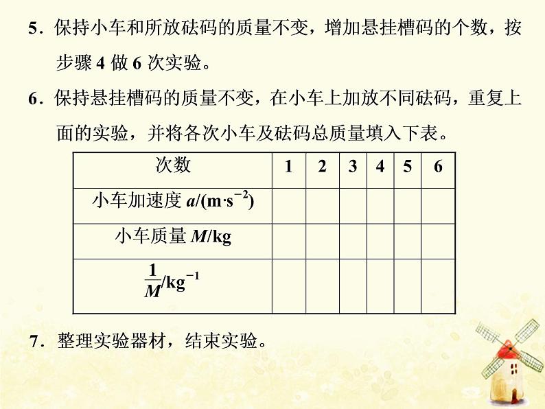 高考物理一轮复习第三章牛顿运动定律第7课时探究加速度与物体受力物体质量的关系课件新人教版第5页