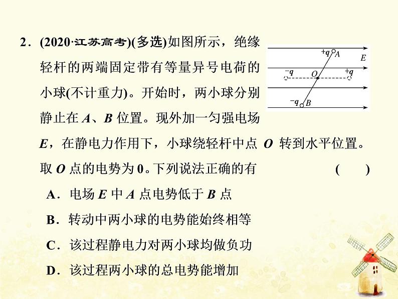 高考物理一轮复习第七章静电场第3课时电场性质的应用课件新人教版第3页