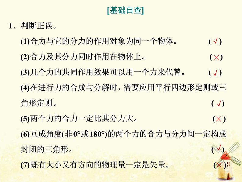 高考物理一轮复习第二章相互作用第3课时力的合成与分解课件新人教版第5页