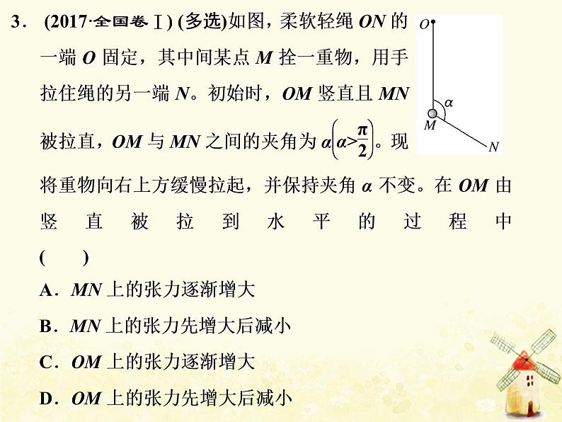 高考物理一轮复习第二章相互作用第5课时共点力的动态平衡课件新人教版06