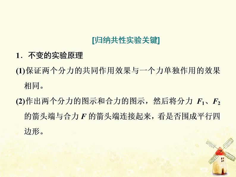 高考物理一轮复习第二章相互作用第7课时探究两个互成角度的力的合成规律课件新人教版第8页