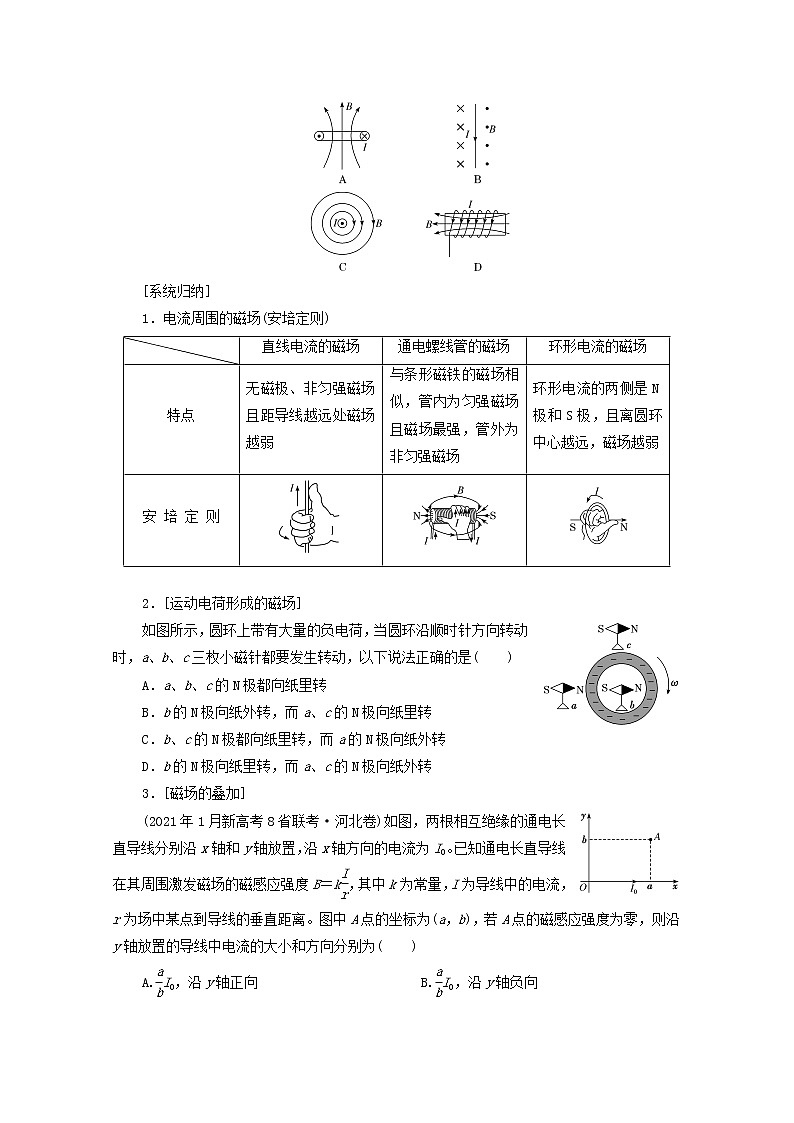 高考物理一轮复习第九章磁场第1课时磁场及其对电流的作用学案新人教版第3页