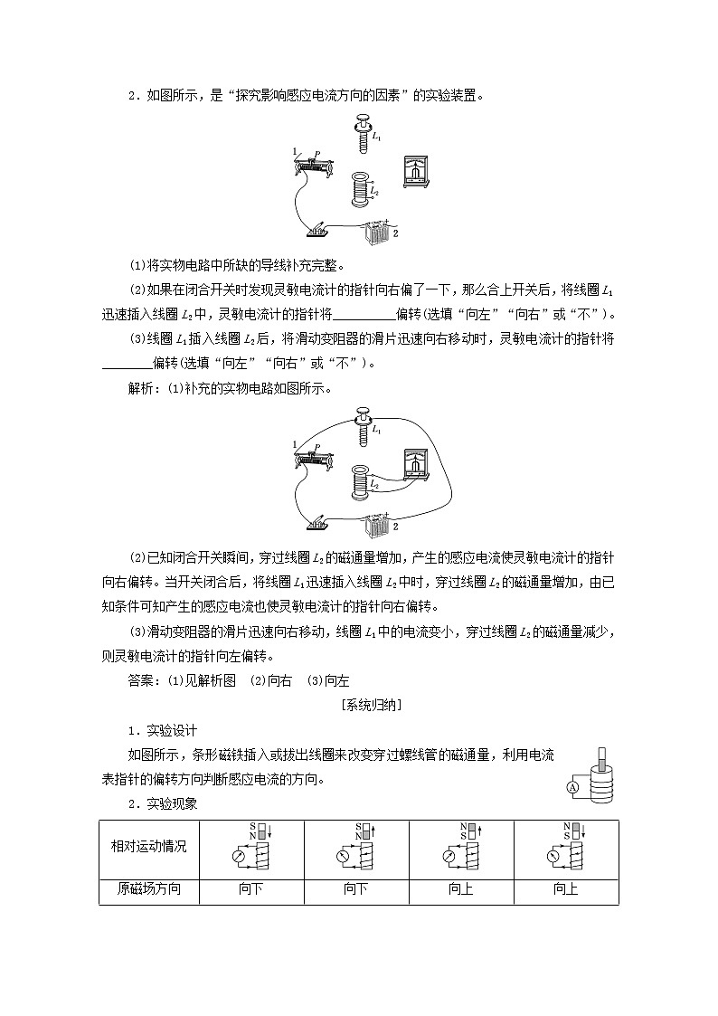 高考物理一轮复习第十章电磁感应第1课时电磁感应现象和楞次定律学案新人教版第2页