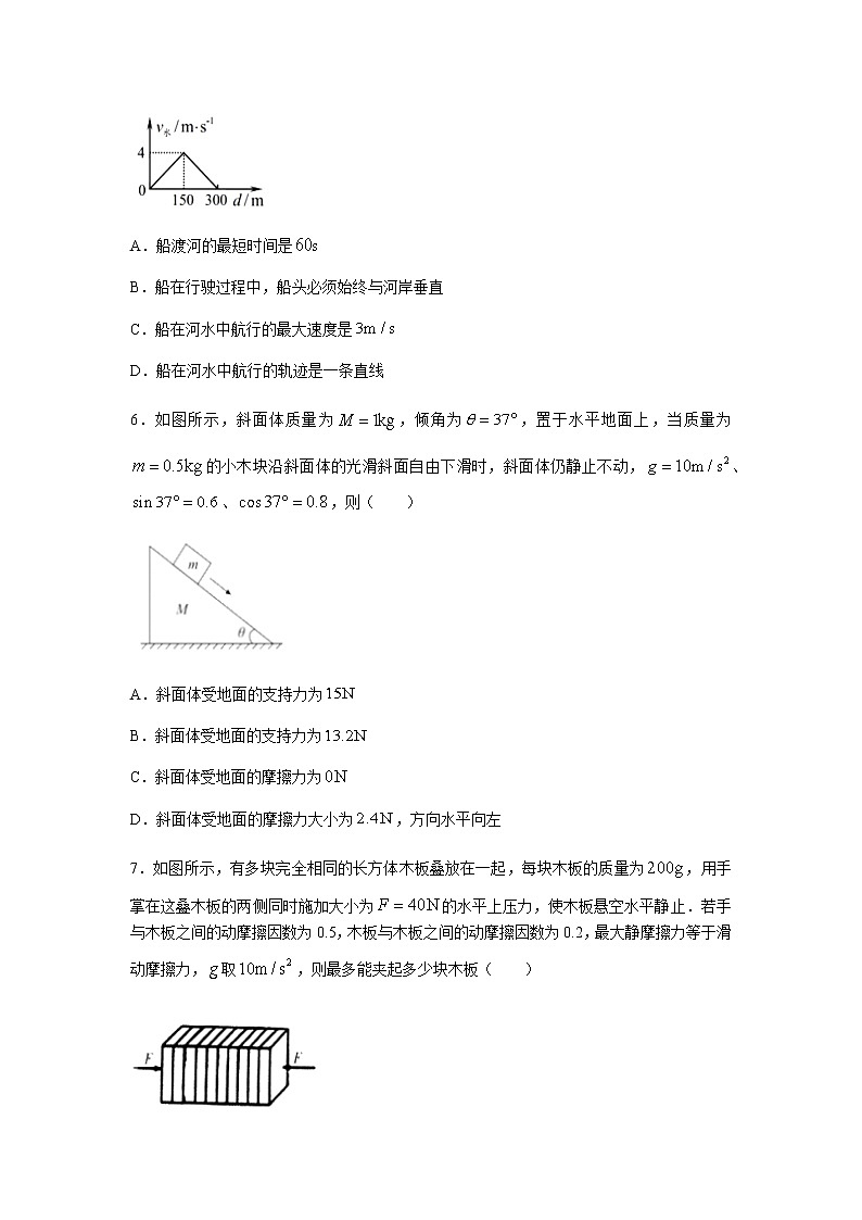 2022届黑龙江省哈尔滨市第三中学高三上学期第一次验收考试物理试题含答案第3页
