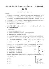 2020-2021学年四川省成都市蓉城名校联盟高二上学期期中联考物理试题 pdf版