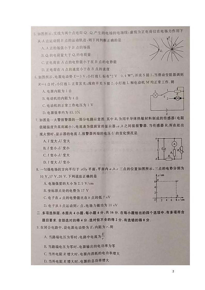 2020-2021学年河北省邯郸市联盟校高二上学期期中考试物理试题  PDF版02
