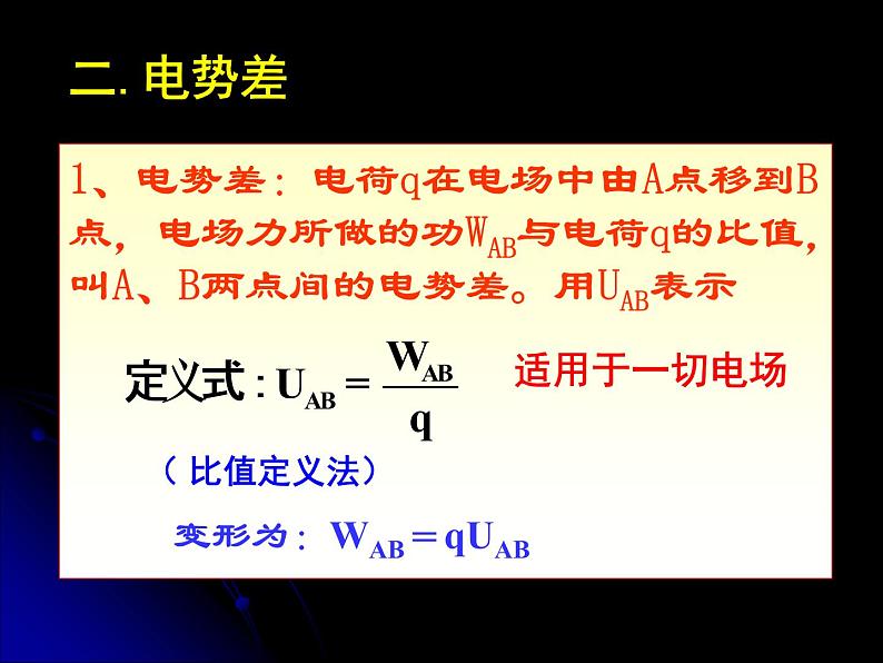 物理选修3-1人教版1.5电势差（共28张ppt）第4页