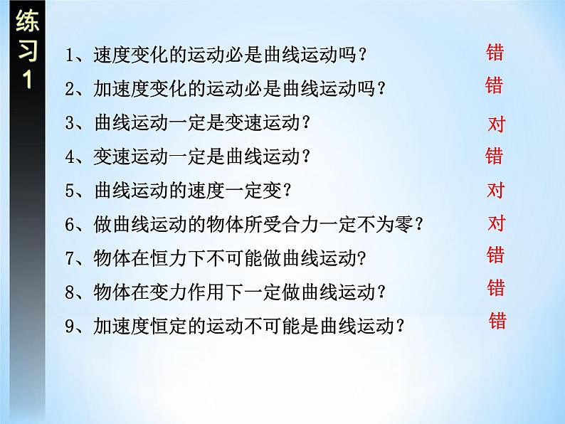 人教新版高中物理必修第二册第五章 曲线运动章末复习课件 20张PPT课件第4页