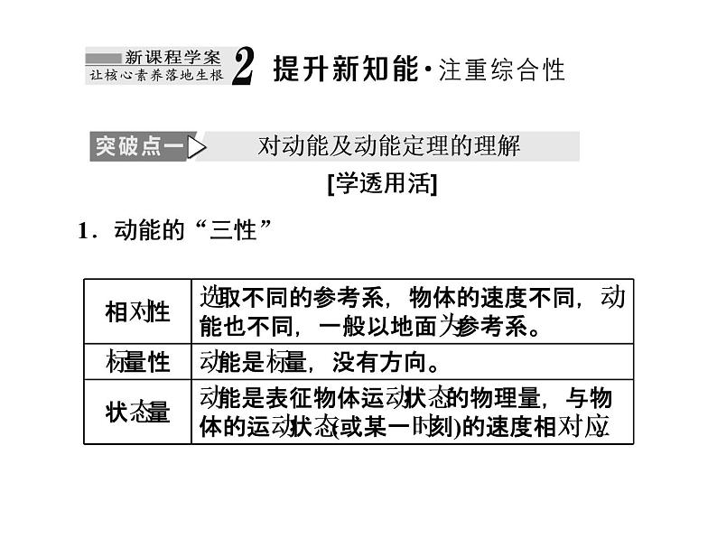 人教新版高中物理必修第二册说课课件   第八章     第3节   动能和动能定理第7页