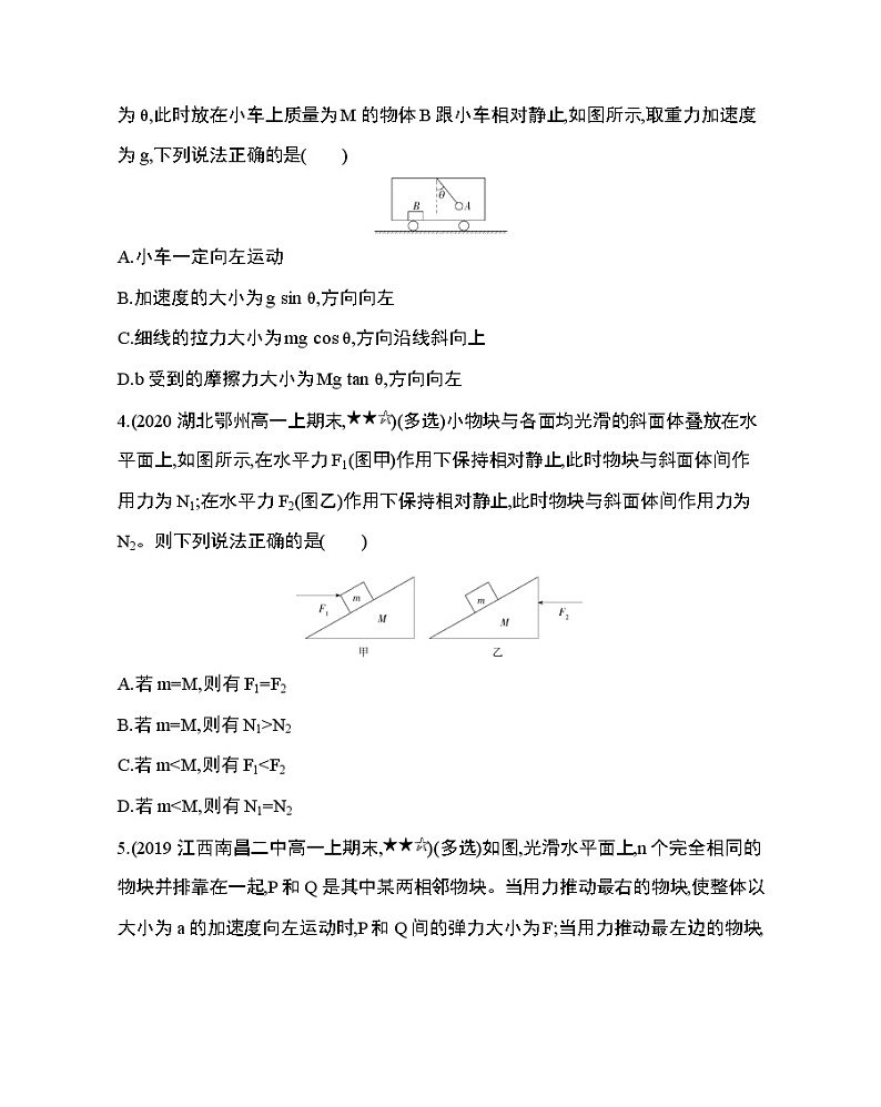 专题强化练9　连接体问题02