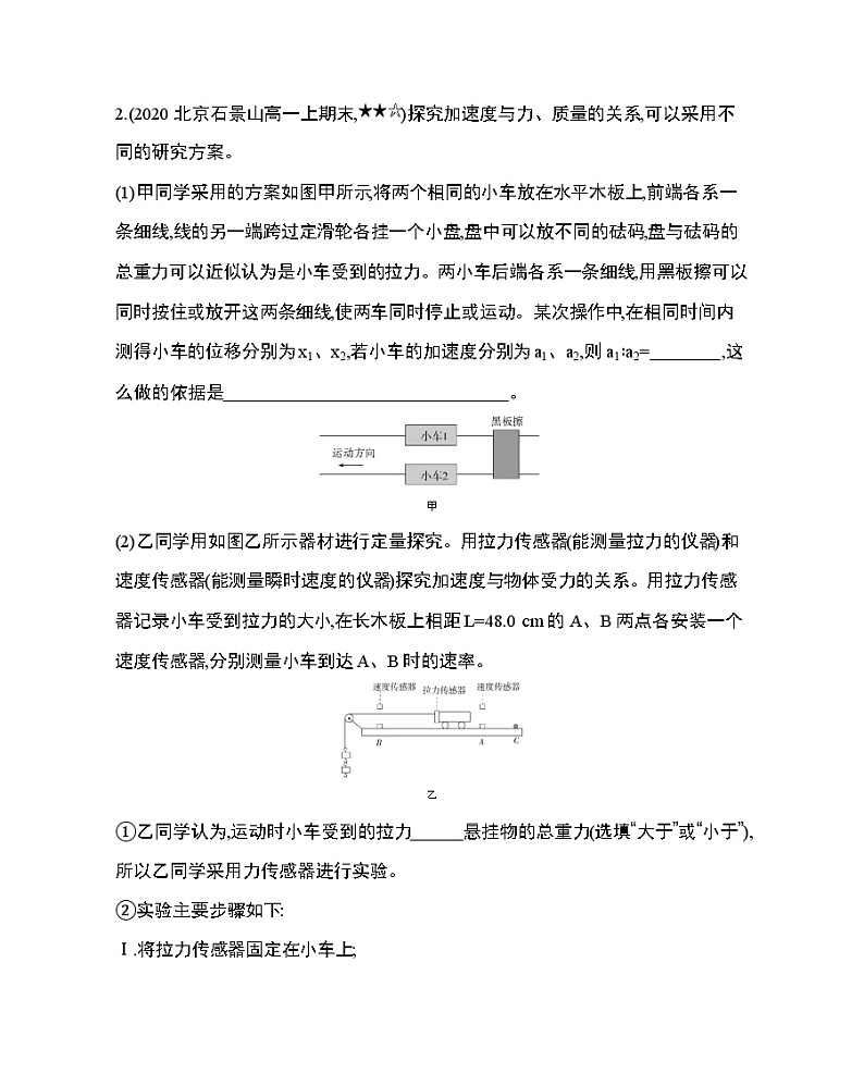 专题强化练10　“探究加速度与力、质量的关系”实验的拓展与创新02