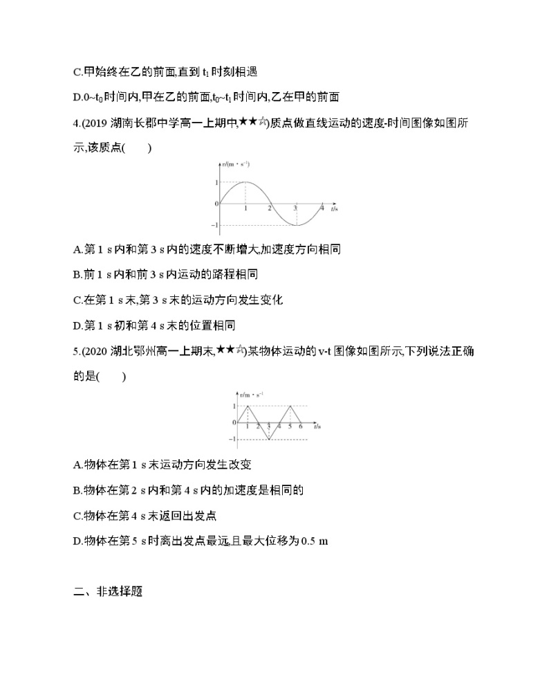 专题强化练1　运动图像问题02