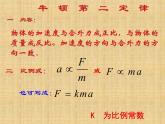 人教高中物理必修一4.3牛顿第二定律课件（15张ppt）