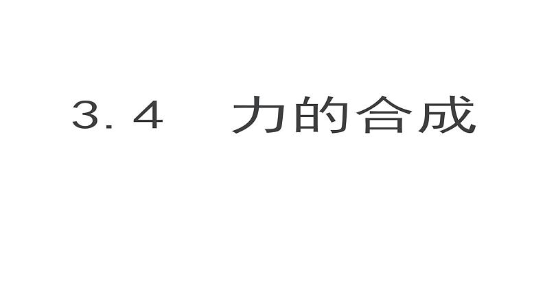 人教版必修1物理：3.4力的合成课件（共36张PPT）第1页