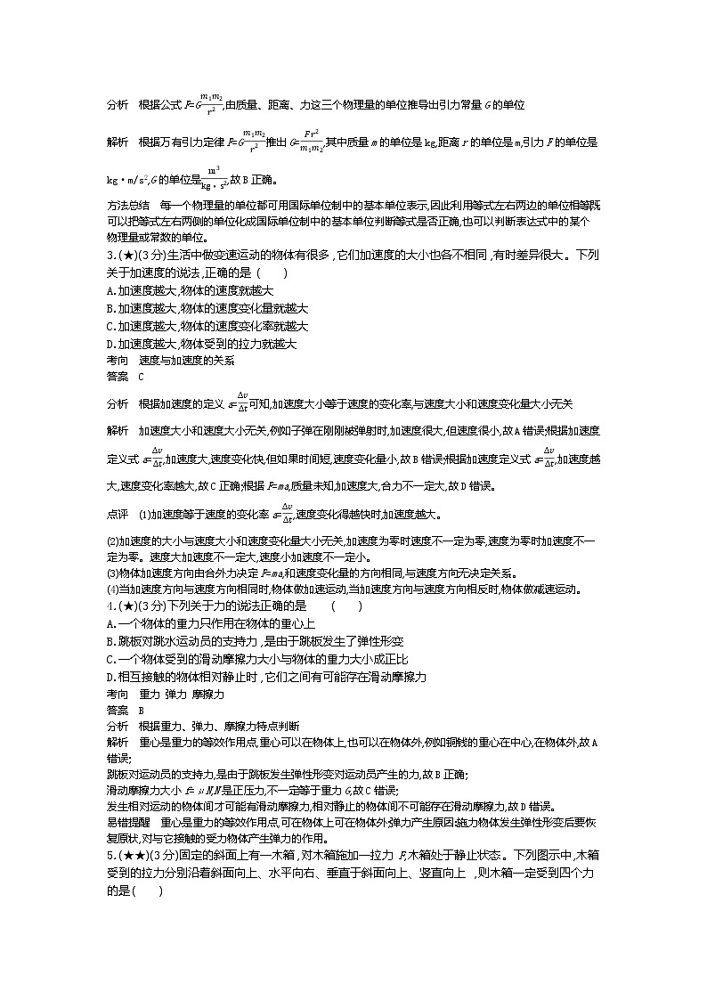 6、【全国百强校】山东省日照市2019-2020学年高一上学期期末校际联考物理试题（教师版）第2页