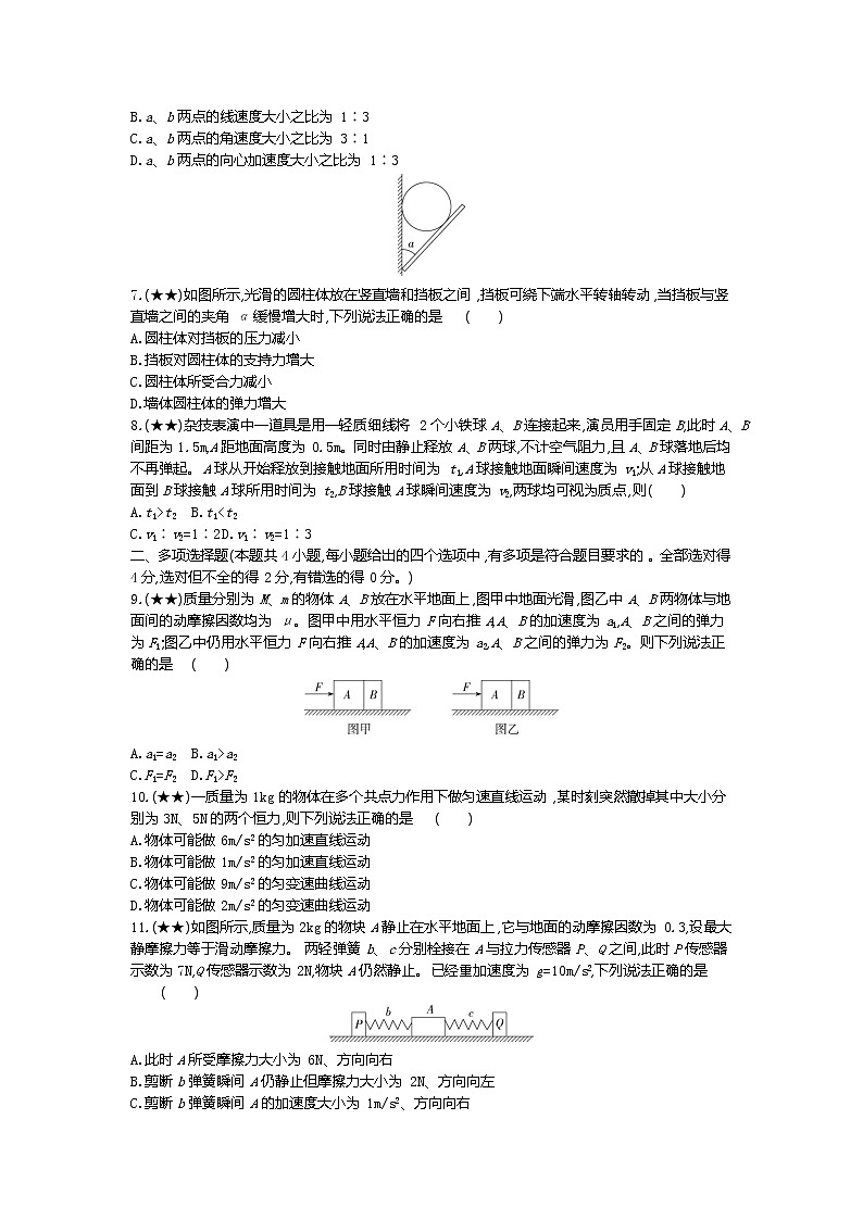8、山东省滨州市2019-2020学年高一上学期期末考试物理试题（学生版）第2页