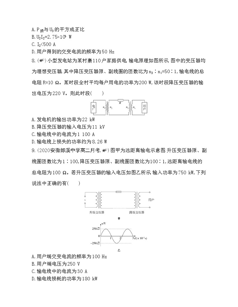 专题强化练10　远距离输电分析03