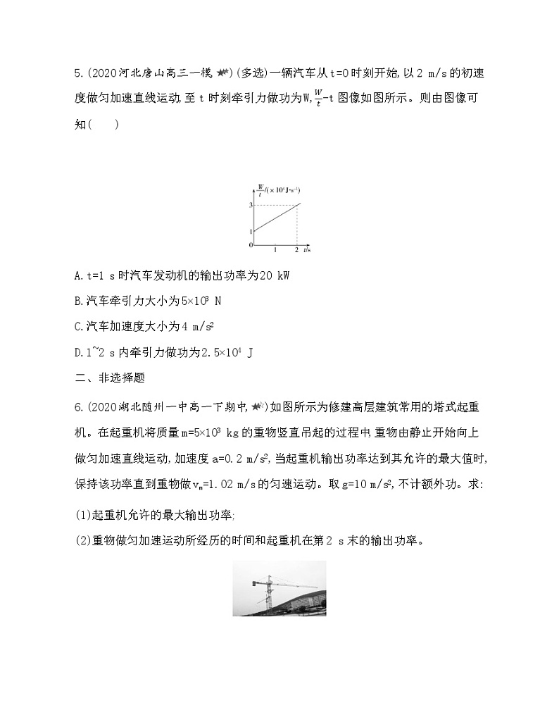 3-专题强化练10机车启动问题03