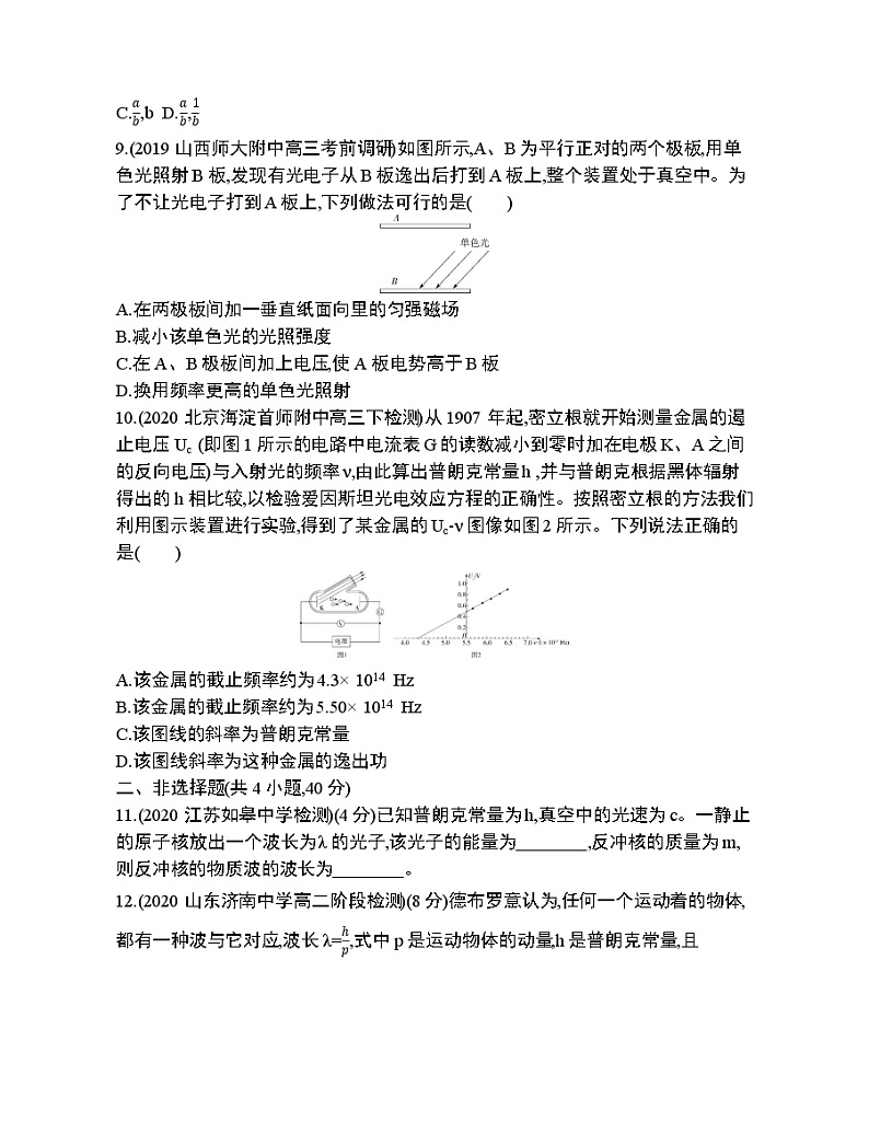 第6章　波粒二象性达标检测03