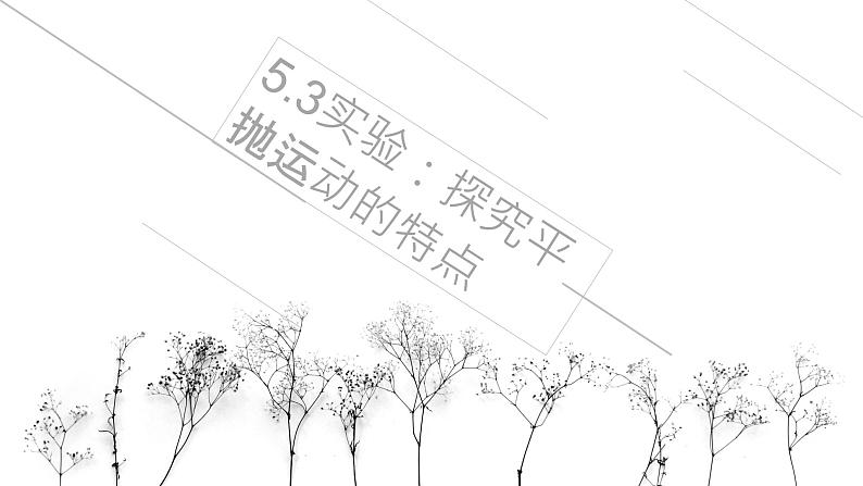 5.3实验探究平抛运动的特点—2020-2021学年【新教材】人教版（2019）高中物理必修第二册课件18 张PPT第1页