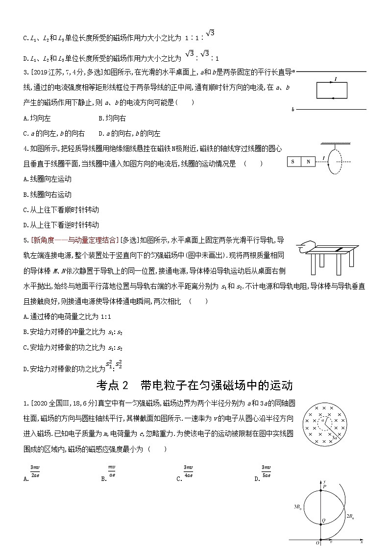 专题十一　磁　场-2022届新高考物理一轮复习考点拓展练第2页
