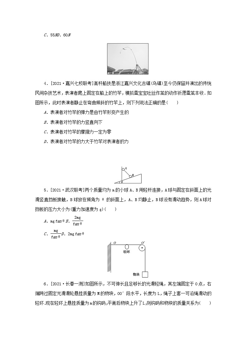 2022届高考物理一轮复习专题12弹力练习含解析02